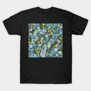 Pretty Forget-me-not Flower Pattern T-Shirt